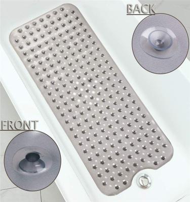 China Non Slip Sustainable Bath Mat With 200 PVC Suction Cups For Bathroom, Hotel, Pet Shower for sale