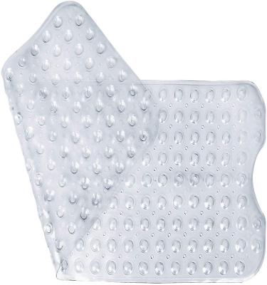 China Latex Free Transparent Clear Home Non-slip Non Slip Bath Mat With Suction Cups for sale