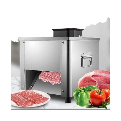 China Electric Commercial Automatic Vegetable Cutter Home Appliance Meat Slicer 150Kg/H 2.5/3.5/5/7MM Stainless Steel Cutter Food Processing Machine for sale