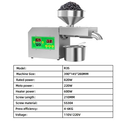 China Edible Oil Production Oil Press Temperature Control Stainless Steel Flax Seed Oil Kernel Coconut Sesame Squeeze Intelligent Cold-Hot Machine NEW for sale