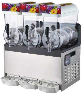 China Restaurant hot sale commercial use smooth ice slush machine / three tanks slush making machine for sale