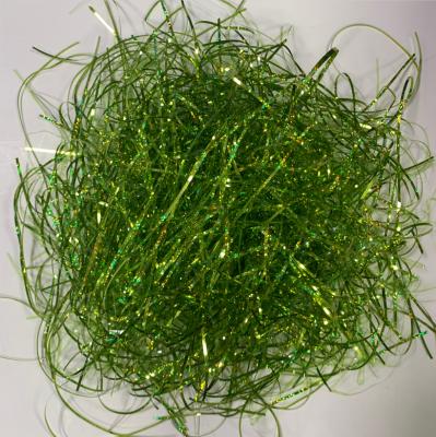 China Easter Flame Retardant Silver Holographic Grass for sale