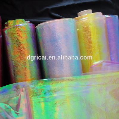 China Moisture-proof colored embossed iridescent film for sale