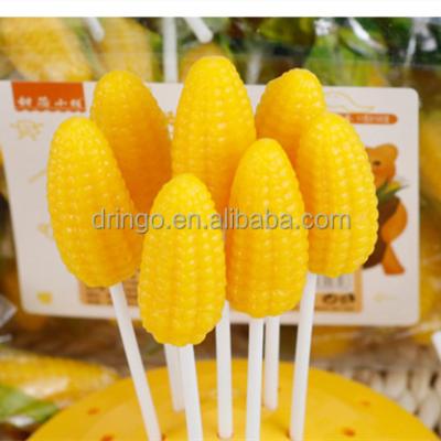 China Natural Custom Corn Lollipops Stick Creative Barrels Of Gummy Candy for sale