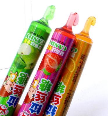 China 20g Syringe Fruity Liquid Candy Kids Natural Candy Jam Snacks Toys Candy for sale