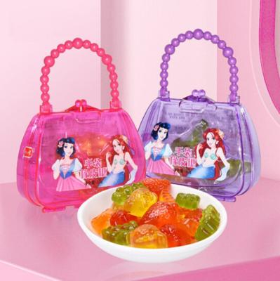 China Fruit Flavor Pectin Gummy Mini Fun Creative Candy Toy Gummy From Normal Handbag Princess 60g Children's for sale