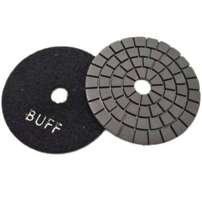 China Granite Protection 100mm BUFF Resin Pads Black Polishing for sale