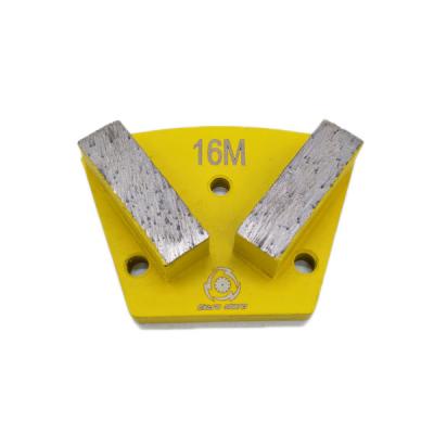 China Double 16 Grit Marble Grinding Bar Segments Diamond Trapezoid Grinding Segments Concrete for sale