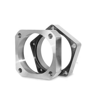 China Stainless steel ; Custom Brass Carbon Steel CNC Machining Center 40Cr Q235 Q345 45# Square Flange for sale