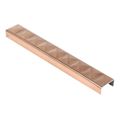 China Foshan 304 Modern Steel Ceramic Flat Tile Trim Corner Protector High Quality Stainless Steel Tile Trim U Shape Metal Trim For Wall for sale