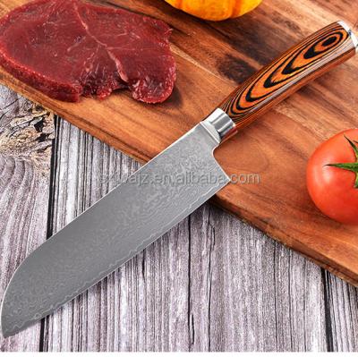 China Viable Luxury Wooden Handle 5pcs Damascus Knife Set Chef VG10 VG10 67Layers Japanese Steel Damascus Knife Set of Cooking Kitchen Knives for sale