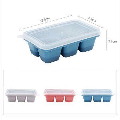 China Household Ice Cube Mold Cooler Speed ​​Trigger Viable Ice Tray With Lid Silicone Maker for sale