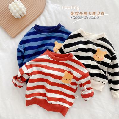 China China Anti-pilling Daily Wear Fashion Design Logo Striped Sleeves Kids Hoodie Custom Made With Print Words Boys Hoodies for sale