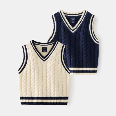 China Breathable Boys Knitted Top Vest Baby Sweater Bottoming Shirt 2021 New Korean Children's Clothing Children's Sweater for sale