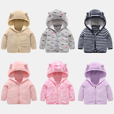 China Autumn Clothes Children's Breathable Warm Baby Jacket Spring and Coral Fleece Baby Clothes Thickened Boys and Girls Hooded Tops for sale