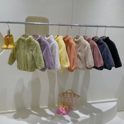 China 2021 viable autumn and winter new boys and girls cotton jacket children's plush jacket warm baby clothes for sale