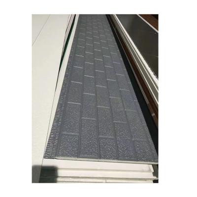 China Modern Hot Selling Galvanized Sandwich Panel Insulated Six Brick Pattern Metal Carved Board for sale