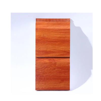 China Modern Hot Selling Sandwich Panel Exterior Wall Pu Foam Water Proof Wood Grain Metal Carved Board for sale