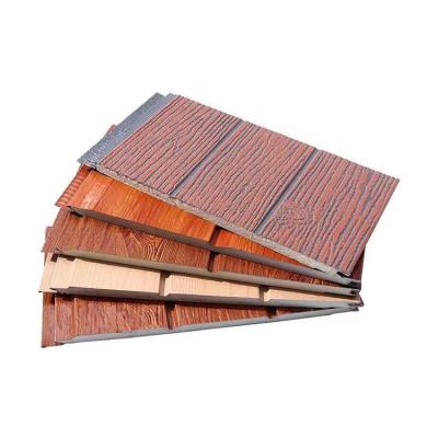 China Modern Newest Hot Sale Exterior Prehab House Sound Proof Wall Panels Wood Grain Metal Carved Board for sale