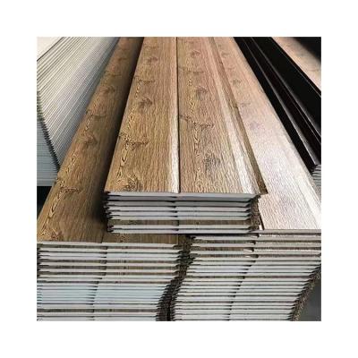 China Modern Best Selling Decorative Pu Sandwich Panel Exterior Wall Wood Grain Metal Carved Board for sale