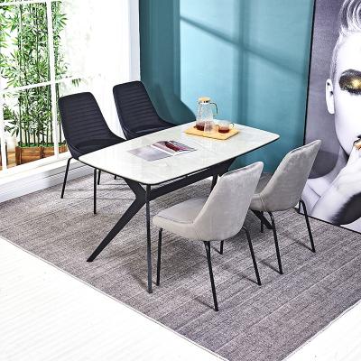 China High Quality Restaurant Hall Metal Legacy Fabric Dinning Mid Century Chairs for sale