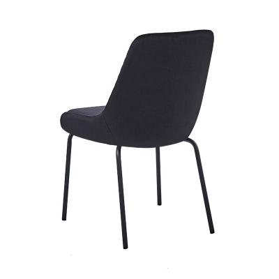 China Hot Sale High Quality Cheap Home Furniture Metal Legs Comfortable Optional Fabric Dining Chair For Sale for sale