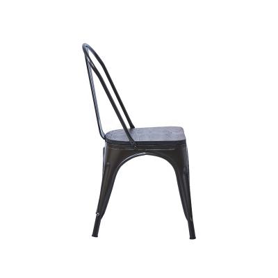 China High Quality Restaurant Bar Industrial Style Full Iron Restaurant Bar Dining Vintage Cafe Dining Metal Chair for sale