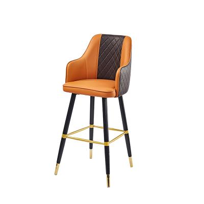 China China wholesale high quality bar furniture back with push indesign PU leather bar stools for sale