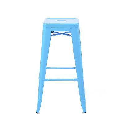 China New Style High Quality Cafe Bar Stool Outdoor Metal Chairs Industrial Restaurant Metal Modern Popular Industrial Bar Stool for sale