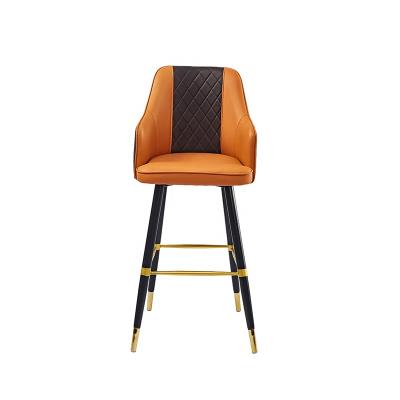 China High Quality Modern Restaurant Hotel Sneak Cafe Bar Chair Leather Bar Stool for sale