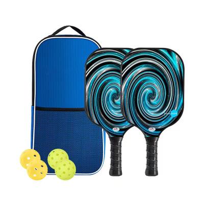 China Lightweight Durable Carton Fiber Pickleball Paddles Set Of 4 With Balls And Carry Case for sale