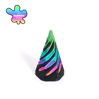 China PLA 3D Printed Vortex Thread Illusion Pass Through Pyramid Fidget Toy for Kids and Adults for sale