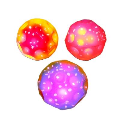 China Multi-colors Extreme Pu Foam High Bounce Balls Rainbow Moon Space Ball for Kids Play for sale