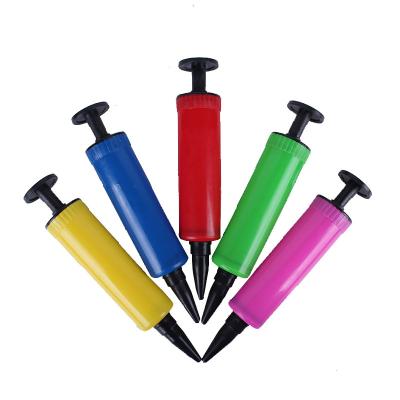 China Single Item 17*3cm Colorful Mini Manual Air Helium Balloon Pump For Latex Balloons for sale