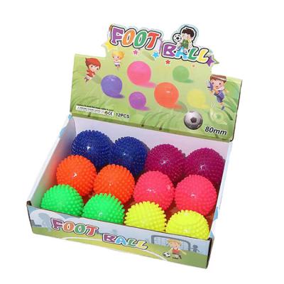 China EN71 Certified Sensory Builder Light Up LED Spiky Squeaking Bouncy Ball 6.5CM/7.5CM for sale