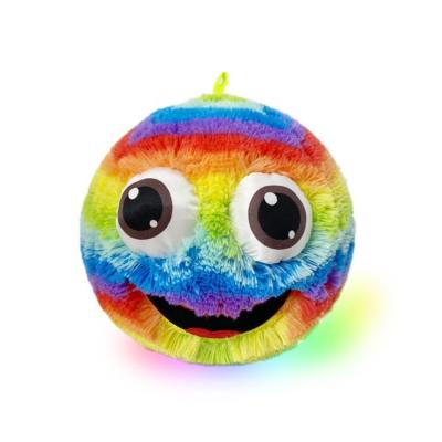 China Unisex Acceptable Custom Rainbow Colorful Inflatable Plush Ball for Customization for sale