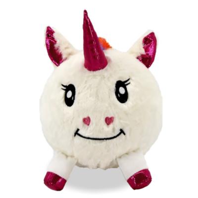 China Inflatable Toy Unicorn Plush Fuzzy Pvc Ball with Diameter 24'' for sale