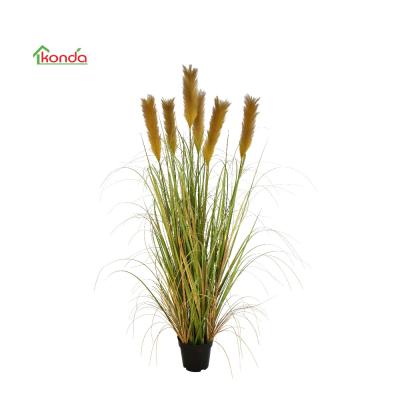 China Wholesale Artificial Potted Plant Fake Onion Grass Green Plants Bonsai UV Resistance For Decoration for sale