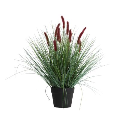 China Hot Outdoor Indoor Decoration New Artificial Onion Grass Decorative Plants For Indoor Or Outdoor Office Reed Decoration for sale