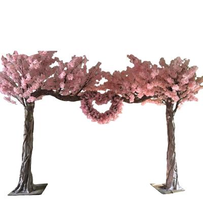 China Hot UV Resistance Artificial Wedding Rose Cherry Blossom Trees Wedding Arch Decoration for sale