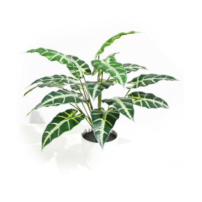 China Small Outdoor Indoor Chinese Artificial Green Leave Bonsai Potted Plant Decoration Plant for sale