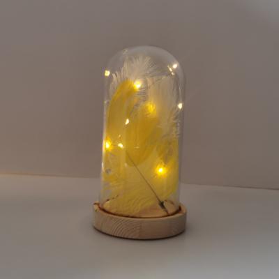 China India Factory Provides High Quality Feather Glass Lamps for sale