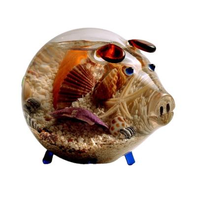 China Europe high grade furniture home decoration pig creative animal snail custom glass festival gifts for sale