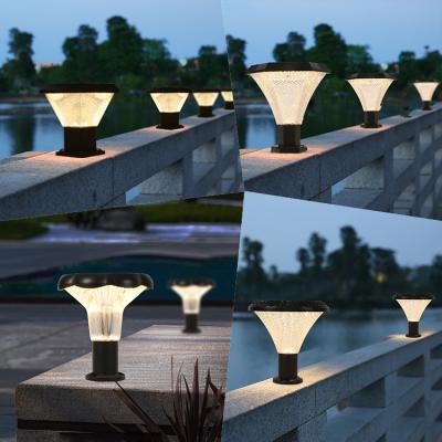 China Wholsale Aluminum Price Outdoor Garden IP65 Waterproof 30 Watt RBG Led Solar Pillar Lamp for sale