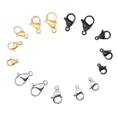 China YCK068 Stainless Steel Lobster Buckle 304 Steel Necklace Buckle DIY Jewelry Bracelet Fully Polished Titanium Steel Buckle for sale