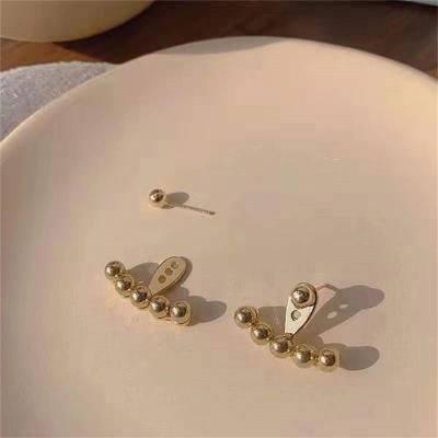 China CLASSICS ES003-90 925 silver needle hanging back high-end retro niche pearl women's earrings round earrings beauty temperament for sale