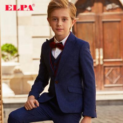 China Anti-wrinkle ; Who respects the environment; NO--Pilling ELPA high quality slim fit boys party wear formal dress 3 in 1 suits for sale