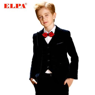 China Black Velvet Slim Single Seat Nylon Boys Formal Fit Suit for sale