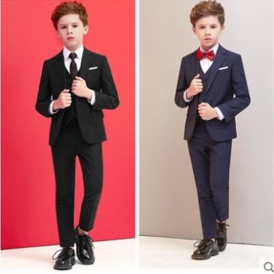 China Environment friendly; No pilling; No Fade ELPA High Quality Black Slim Fit Three Piece Boys Dress Formal Coat Pant Suits for sale