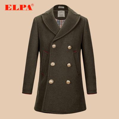 China ELPA Anti-Shrink Fashion Tan Kids Coat Warm Winter Wear Boy Woolen Coat for sale